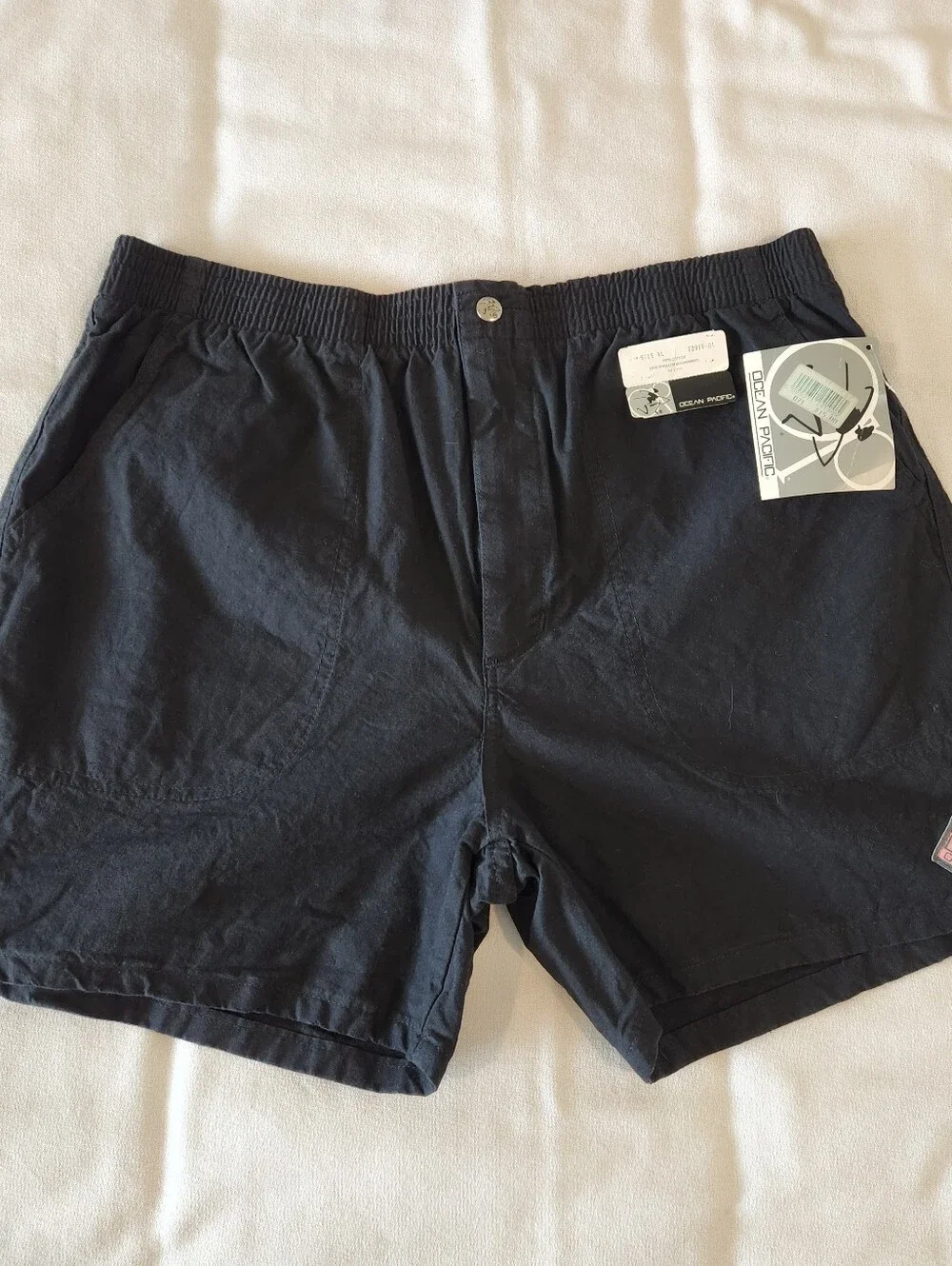 NWT OP Ocean Pacific Vintage 90’s Cotton Surfer Shorts XL Black